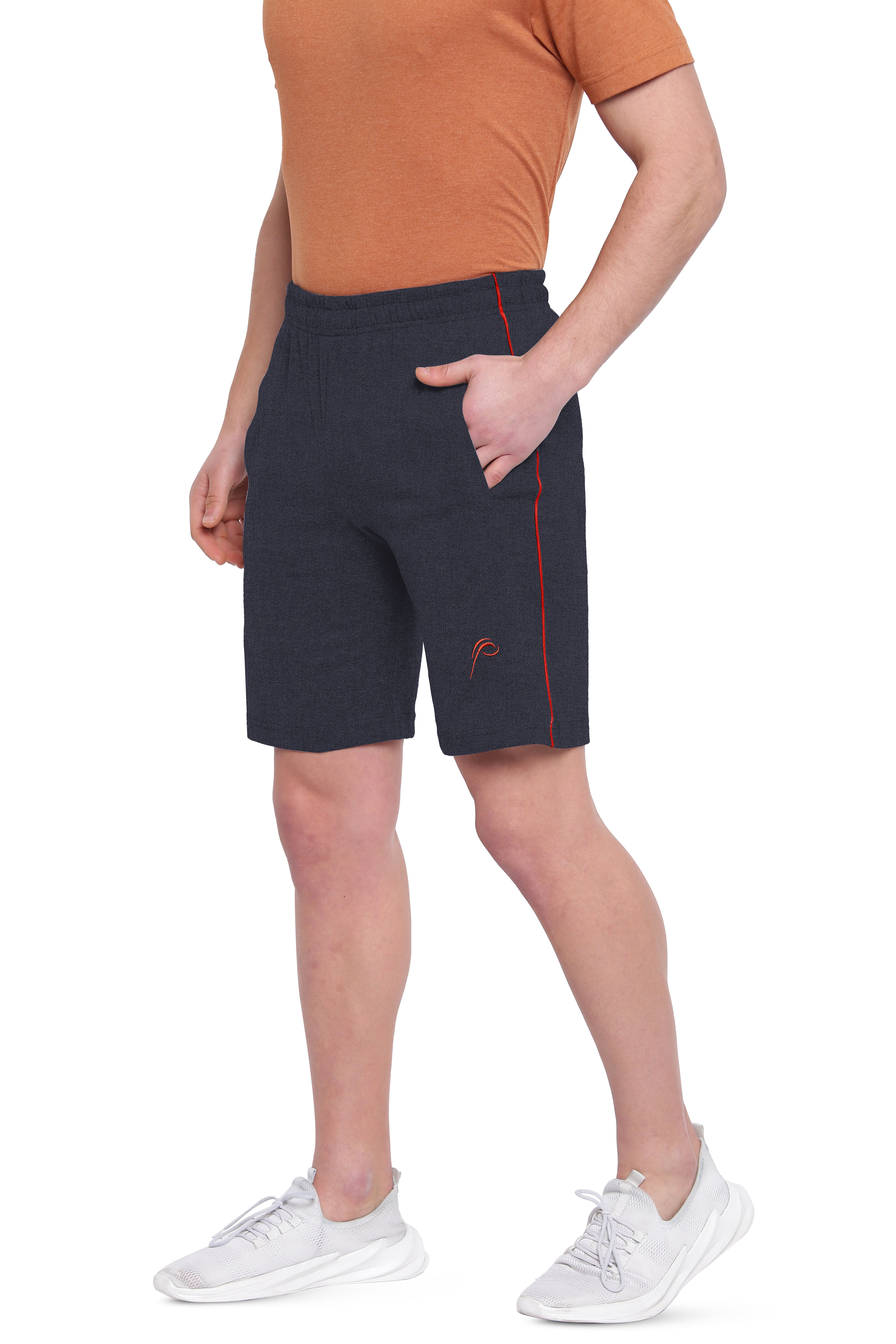 Poomer Casual Shorts - Navy Melange